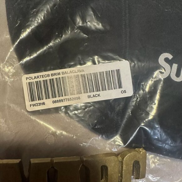 NWT Supreme Polartec Brim Balaclava - Black